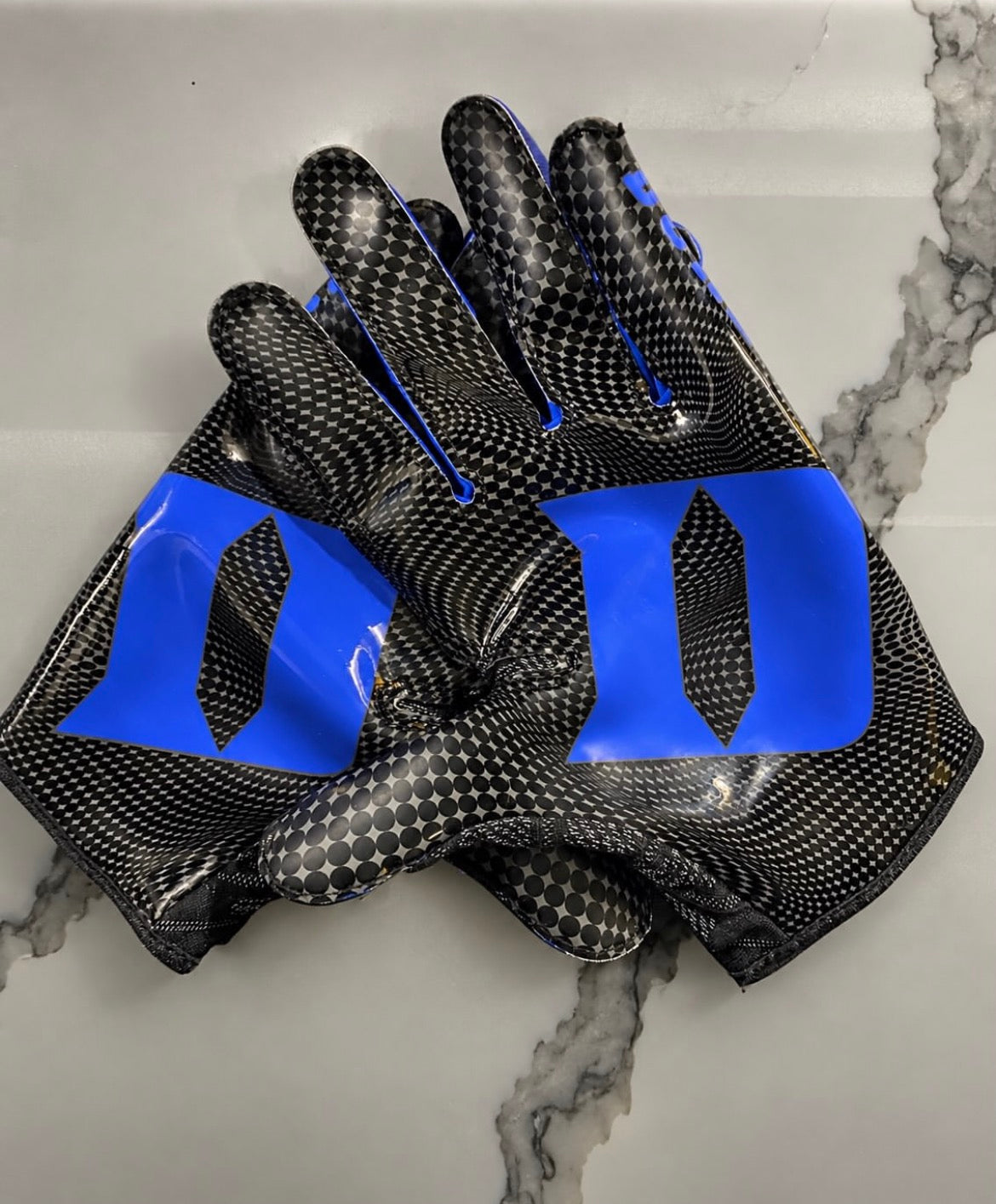 Duke Blue Devils football gloves